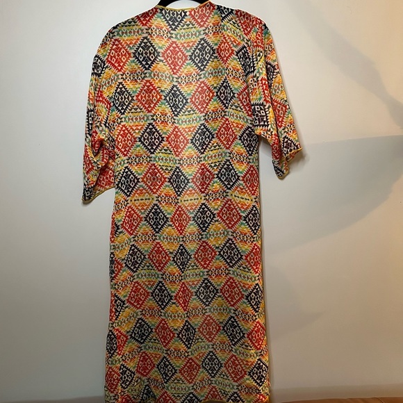LULAROE Sheer Aztec Colorful Kimono Size Small - Picture 3 of 9